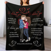 I’d Choose You In A Hundred Lifetimes - Couple Personalized Custom Blanket - Gift For Husband Wife, Anniversary - Lovscape